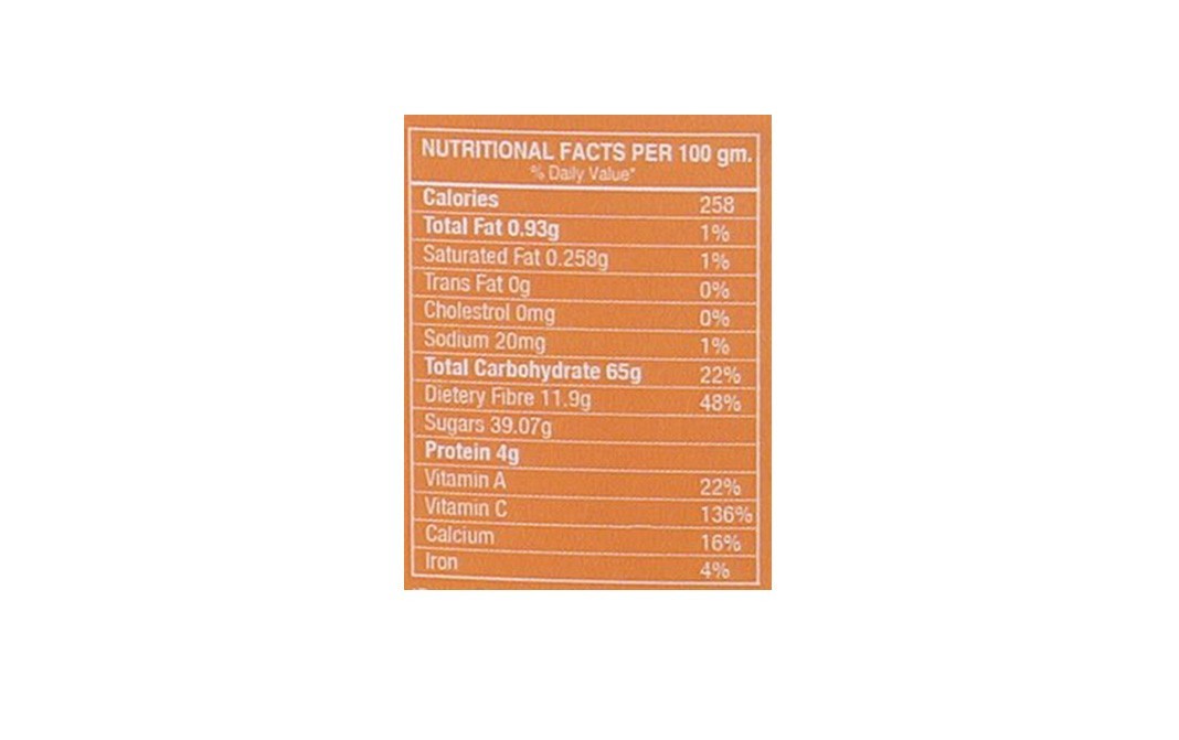 Flyberry Gourmet Dehydrated Papaya    Plastic Jar  250 grams